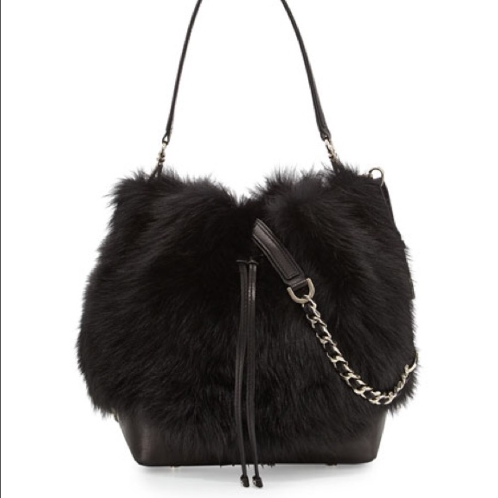 Alice + Olivia fur bucket bag